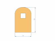 Perfil de Silicona P94213AC - formato tipo Tubo - forma irregular