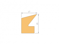 Perfil de Silicona P945AU - formato tipo Labiado - forma irregular