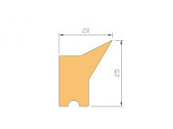 Perfil de Silicona P945BP - formato tipo Labiado - forma irregular