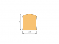 Perfil de Silicona P945CF - formato tipo D - forma irregular