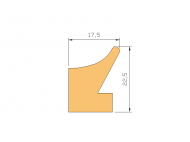 Perfil de Silicona P945CI - formato tipo Labiado - forma irregular