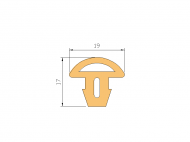 Perfil de Silicona P945CL - formato tipo Lampara - forma irregular