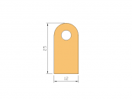 Perfil de Silicona P945CM - formato tipo D - forma irregular