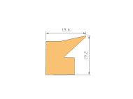 Perfil de Silicona P945CS - formato tipo Labiado - forma irregular