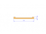 Perfil de Silicona P945CZ - formato tipo Perfil plano de Silicona - forma irregular