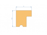 Perfil de Silicona P94850FW - formato tipo Labiado - forma irregular