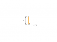 Perfil de Silicona P965A19 - formato tipo L - forma irregular