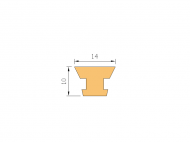 Perfil de Silicona P965A2 - formato tipo Lampara - forma irregular