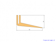 Perfil de Silicona P965AH - formato tipo U - forma irregular