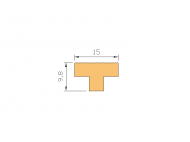 Perfil de Silicona P965BA - formato tipo T - forma irregular