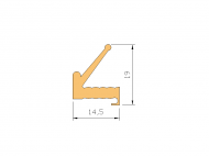 Perfil de Silicona P965H - formato tipo Labiado - forma irregular