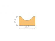 Perfil de Silicona P965J - formato tipo Cuernos - forma irregular