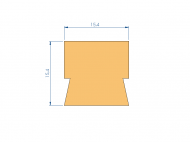 Perfil de Silicona P97590A - formato tipo Lampara - forma irregular