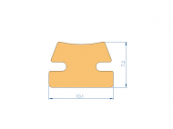 Perfil de Silicona P98586B - formato tipo Lampara - forma irregular