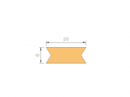 Perfil de Silicona P991C - formato tipo Lampara - forma irregular