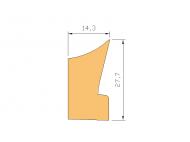 Perfil de Silicona P991O - formato tipo Labiado - forma irregular