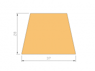 Perfil de Silicona P991Z - formato tipo Trapecio - forma irregular