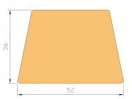 Perfil de Silicona P991Z1 - formato tipo Trapecio - forma irregular
