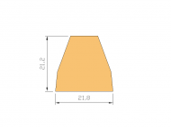 Perfil de Silicona PM6 - formato tipo D - forma irregular