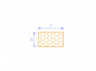 Perfil de Silicona PSE0,161710 - formato tipo Rectángulo Esponja - forma regular