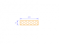 Perfil de Silicona PSE0,162005 - formato tipo Rectángulo Esponja - forma regular