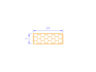 Perfil de Silicona PSE0,162007 - formato tipo Rectángulo Esponja - forma regular