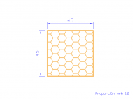Perfil de Silicona PSE0,164545 - formato tipo Cuadrado Esponja - forma regular