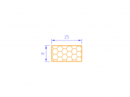 Perfil de Silicona PSE0,251508 - formato tipo Rectángulo Esponja - forma regular