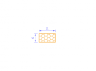 Perfil de Silicona PSE0,391106 - formato tipo Rectángulo Esponja - forma regular