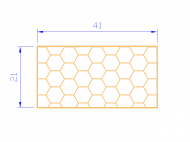 Perfil de Silicona PSE0,394121 - formato tipo Rectángulo Esponja - forma regular