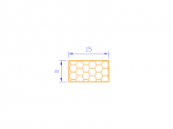 Perfil de Silicona PSE0,531508 - formato tipo Rectángulo Esponja - forma regular