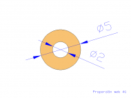 Perfil de Silicona TS400502 - formato tipo Tubo - forma de tubo