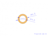 Perfil de Silicona TS4006,504,5 - formato tipo Tubo - forma de tubo