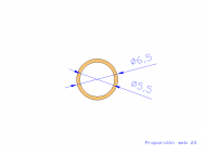 Perfil de Silicona TS4006,505,5 - formato tipo Tubo - forma de tubo