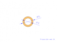 Perfil de Silicona TS400604 - formato tipo Tubo - forma de tubo