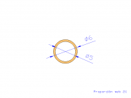 Perfil de Silicona TS400605 - formato tipo Tubo - forma de tubo