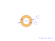 Perfil de Silicona TS400704 - formato tipo Tubo - forma de tubo