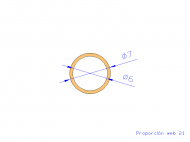 Perfil de Silicona TS400706 - formato tipo Tubo - forma de tubo