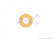 Perfil de Silicona TS400804 - formato tipo Tubo - forma de tubo