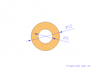 Perfil de Silicona TS401005 - formato tipo Tubo - forma de tubo