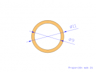 Perfil de Silicona TS401109 - formato tipo Tubo - forma de tubo