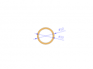 Perfil de Silicona TS401210 - formato tipo Tubo - forma de tubo