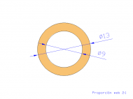 Perfil de Silicona TS401309 - formato tipo Tubo - forma de tubo