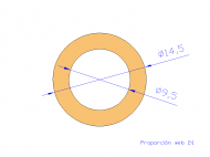 Perfil de Silicona TS4014,509,5 - formato tipo Tubo - forma de tubo