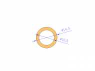 Perfil de Silicona TS4014,510,5 - formato tipo Tubo - forma de tubo