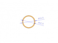 Perfil de Silicona TS4014,512,5 - formato tipo Tubo - forma de tubo