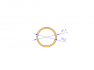 Perfil de Silicona TS401412 - formato tipo Tubo - forma de tubo