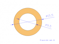 Perfil de Silicona TS4015,509,5 - formato tipo Tubo - forma de tubo