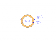 Perfil de Silicona TS4015,511,5 - formato tipo Tubo - forma de tubo