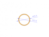 Perfil de Silicona TS4015,513,5 - formato tipo Tubo - forma de tubo